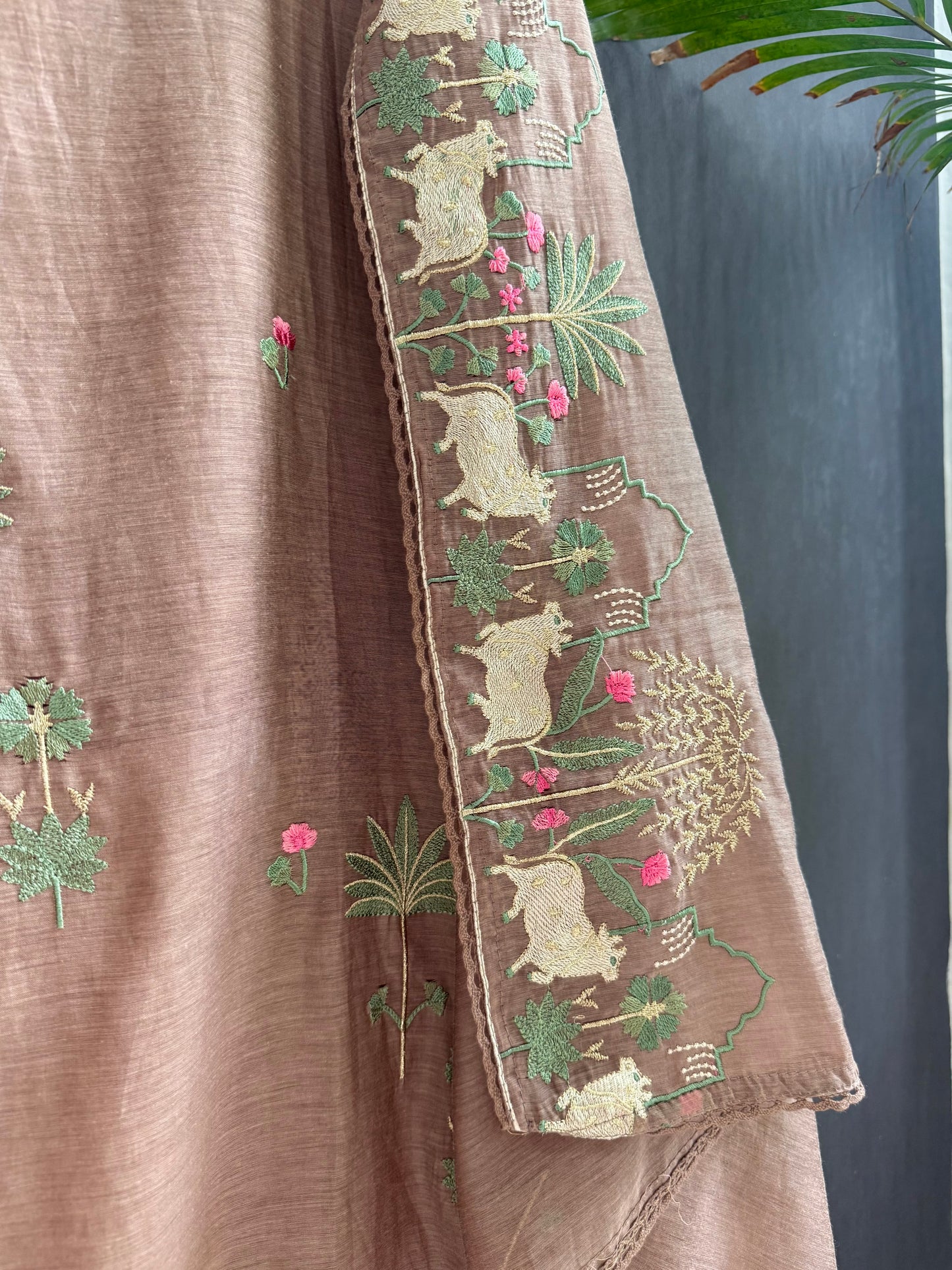 Luxurious Mul chanderi pichwai suit