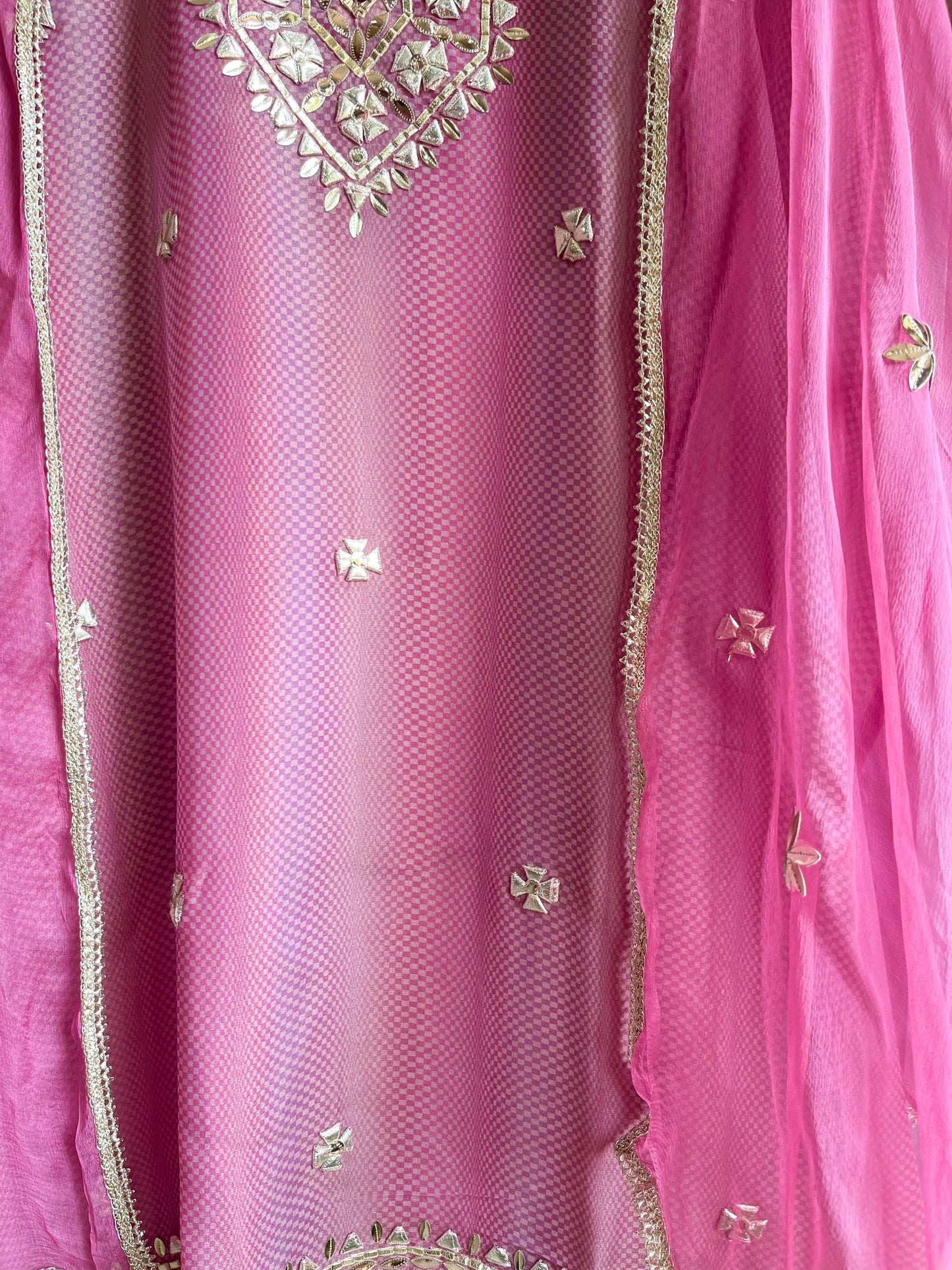 Gotta patti Tissue organza silk suit
