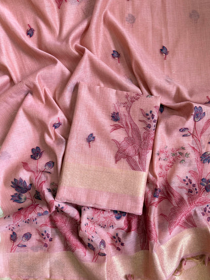 Light Chanderi Jamdani suit