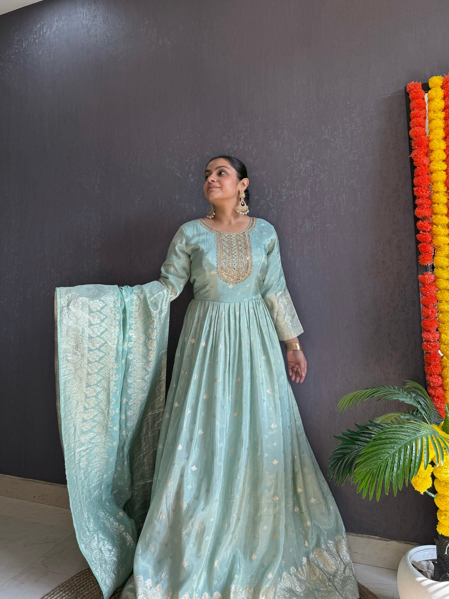 Benarsi Handwork Anarkali suit