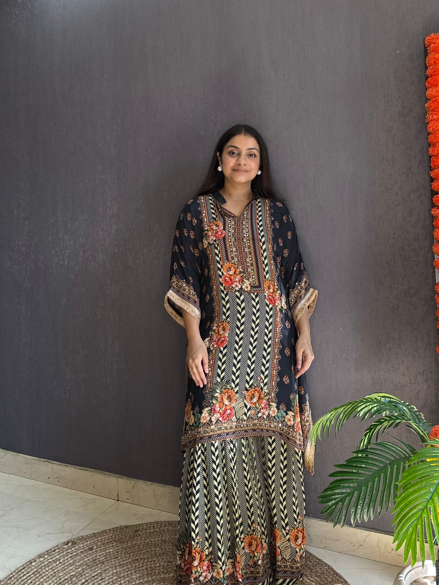 Pakistani kaftan sharara Set