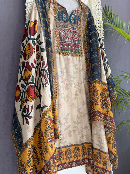 Muslin blockprint Ajrakh handwork suits
