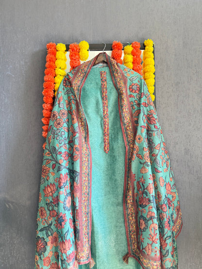Maheshwari french knot lotus suit