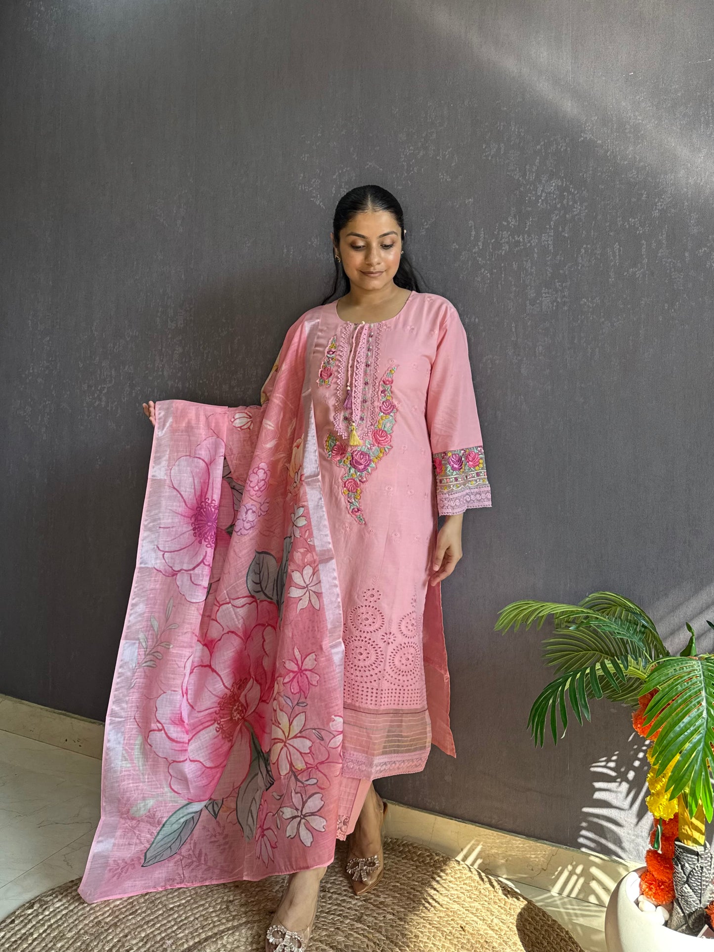 Pakistani schiffili designer suit