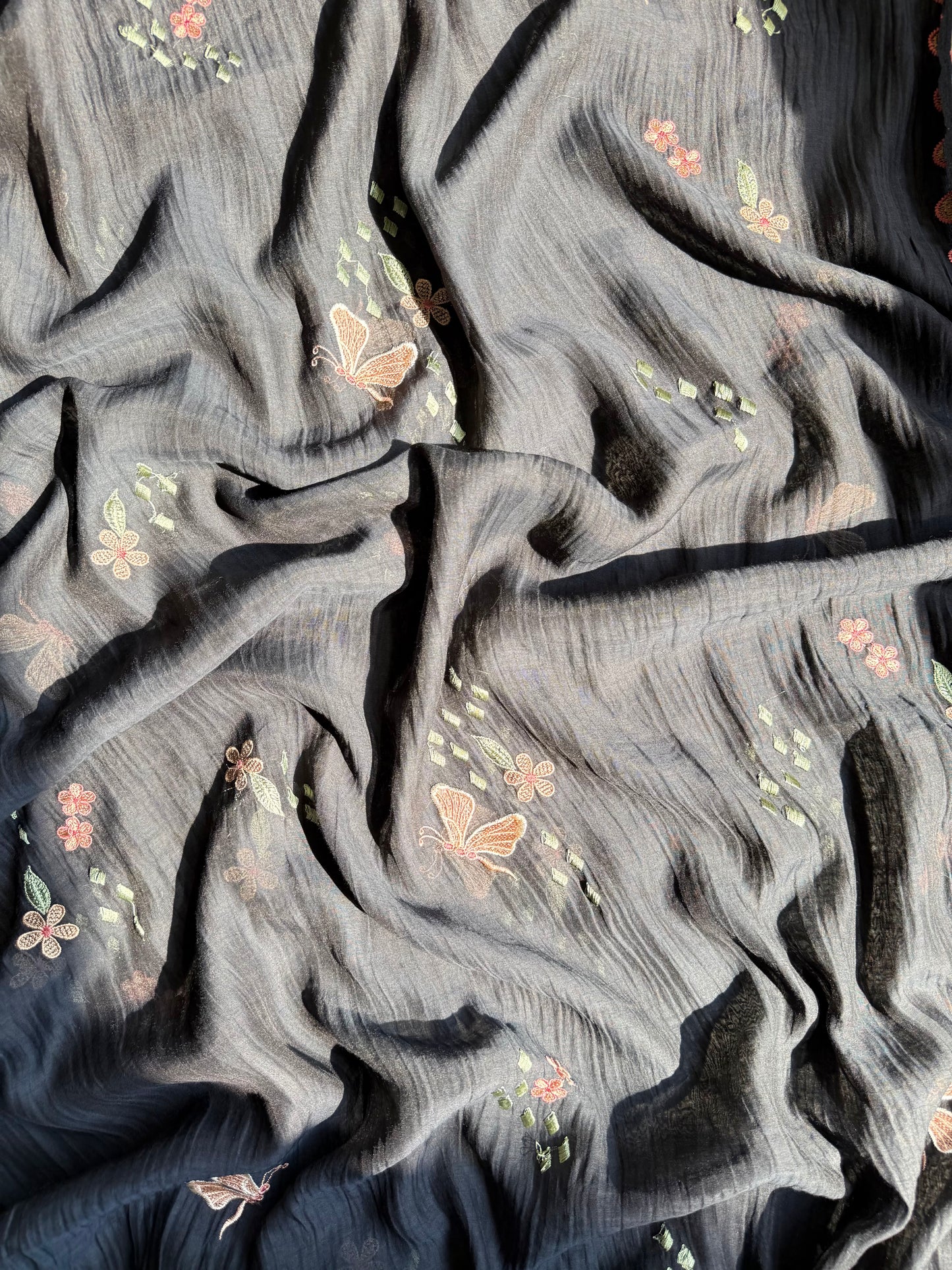 Luxurious Mul chanderi butterfly suit
