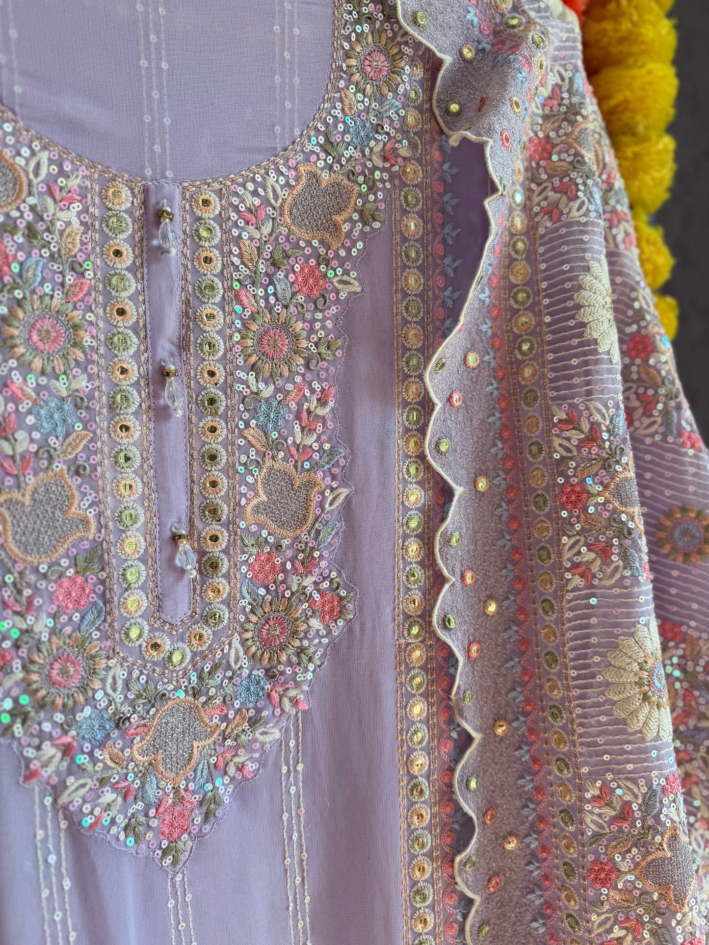 Lucknowi chikankari handwork suit