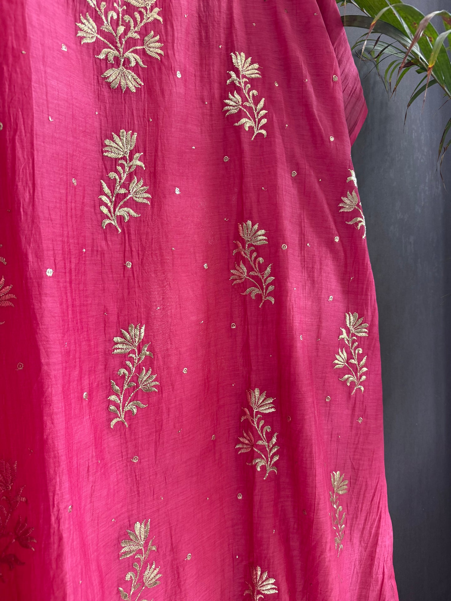 Luxurious Mul chanderi pitta work suit