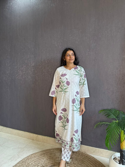 Pure cotton blockprinted kurta set