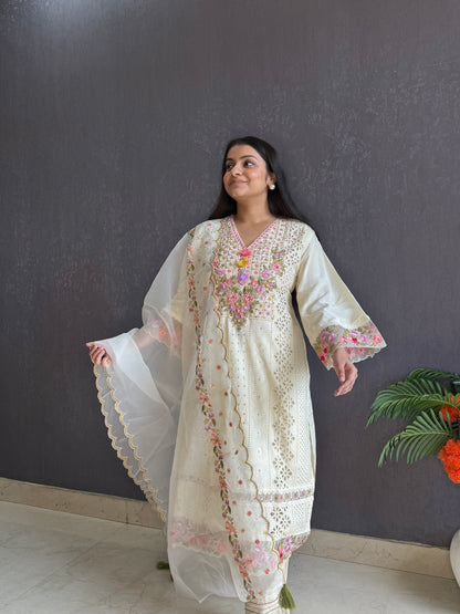 Pakistani schiffili designer suit