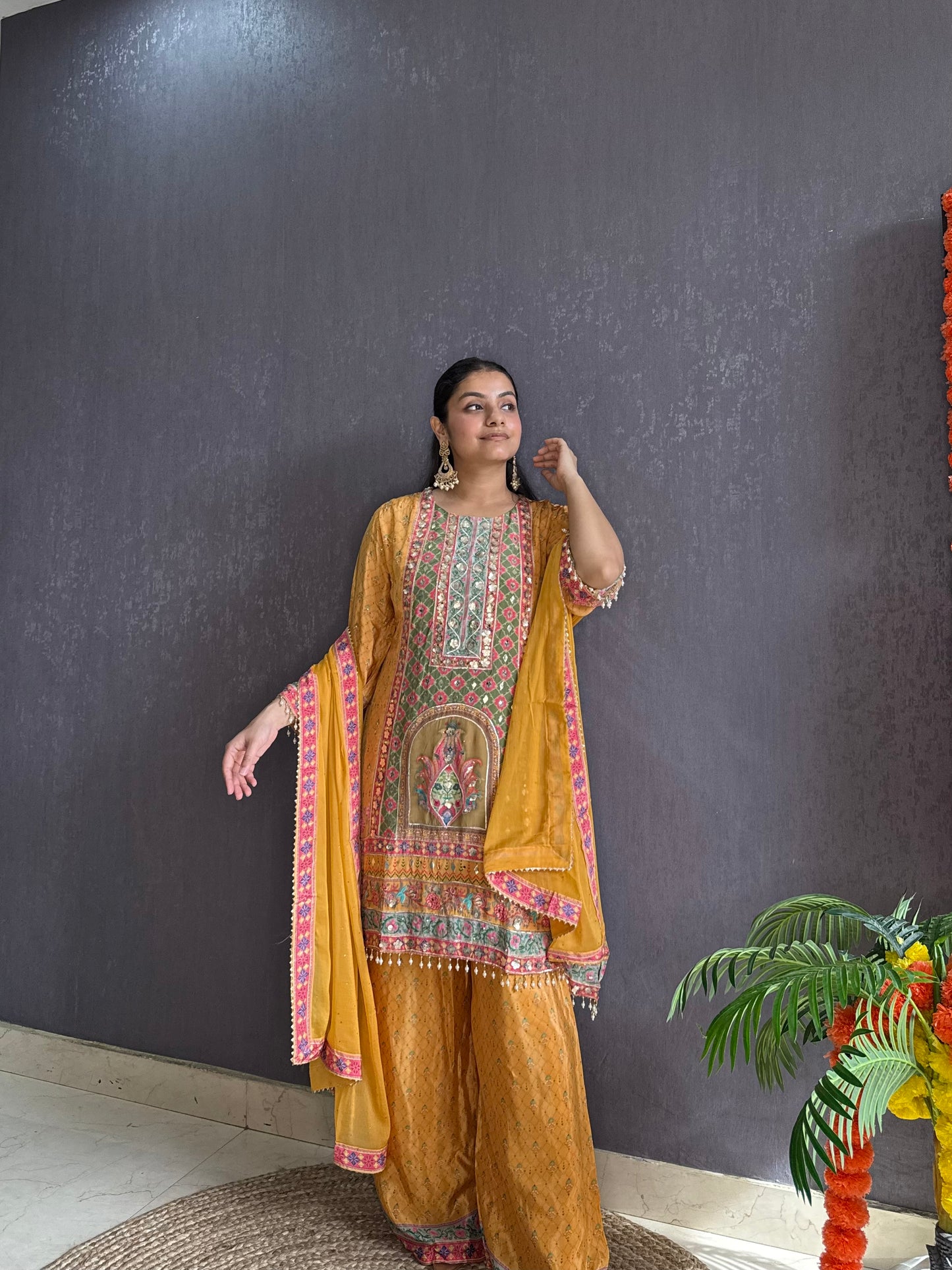Zari embroidered Pakistani Suit