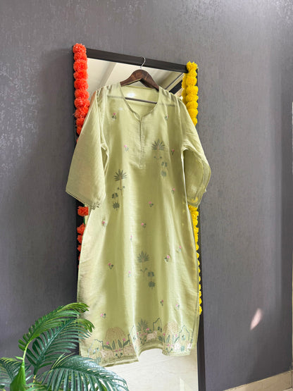 Luxurious Mul chanderi pichwai suit