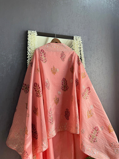 Chanderi mukaish suit