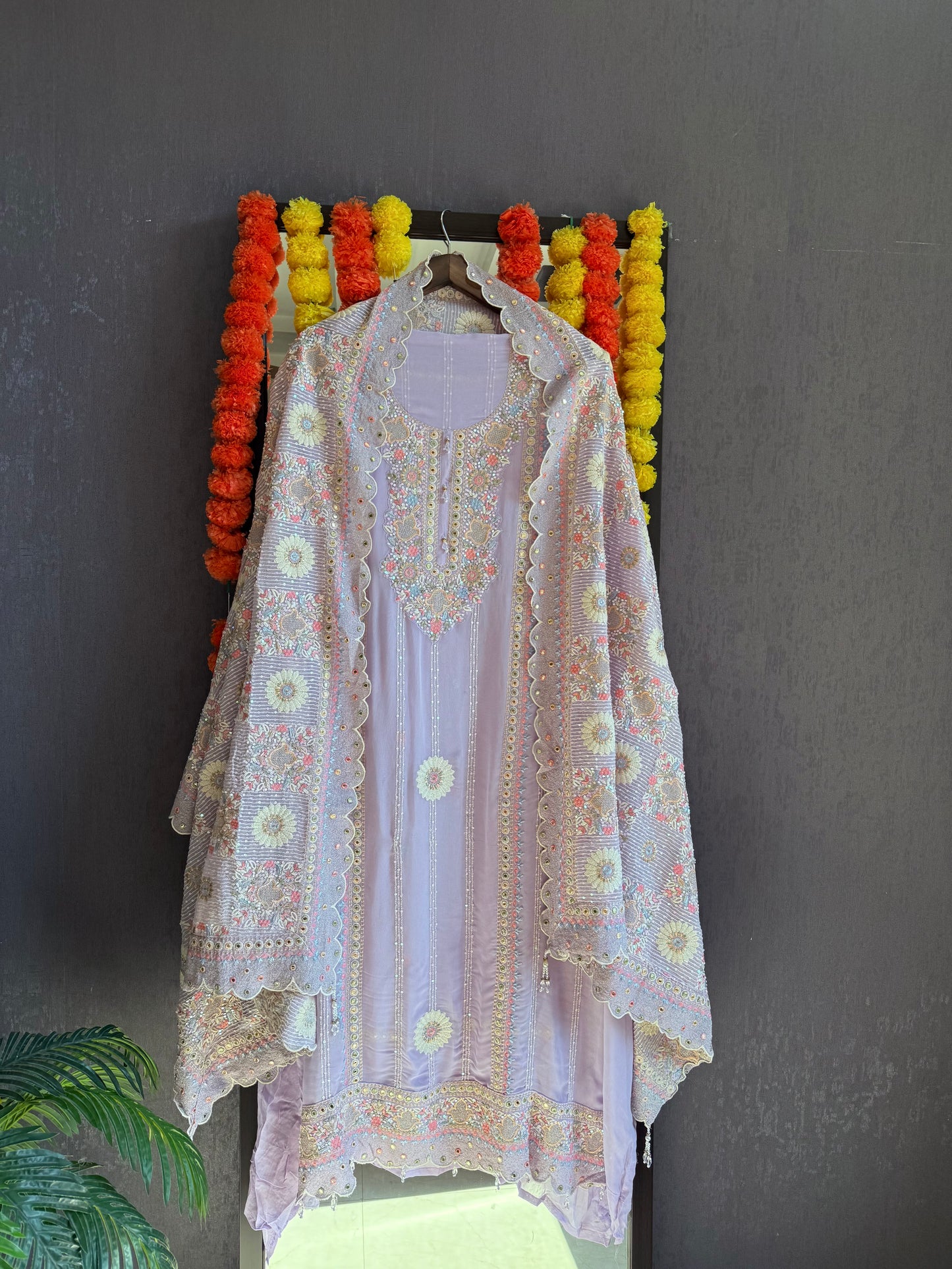 Lucknowi chikankari handwork suit