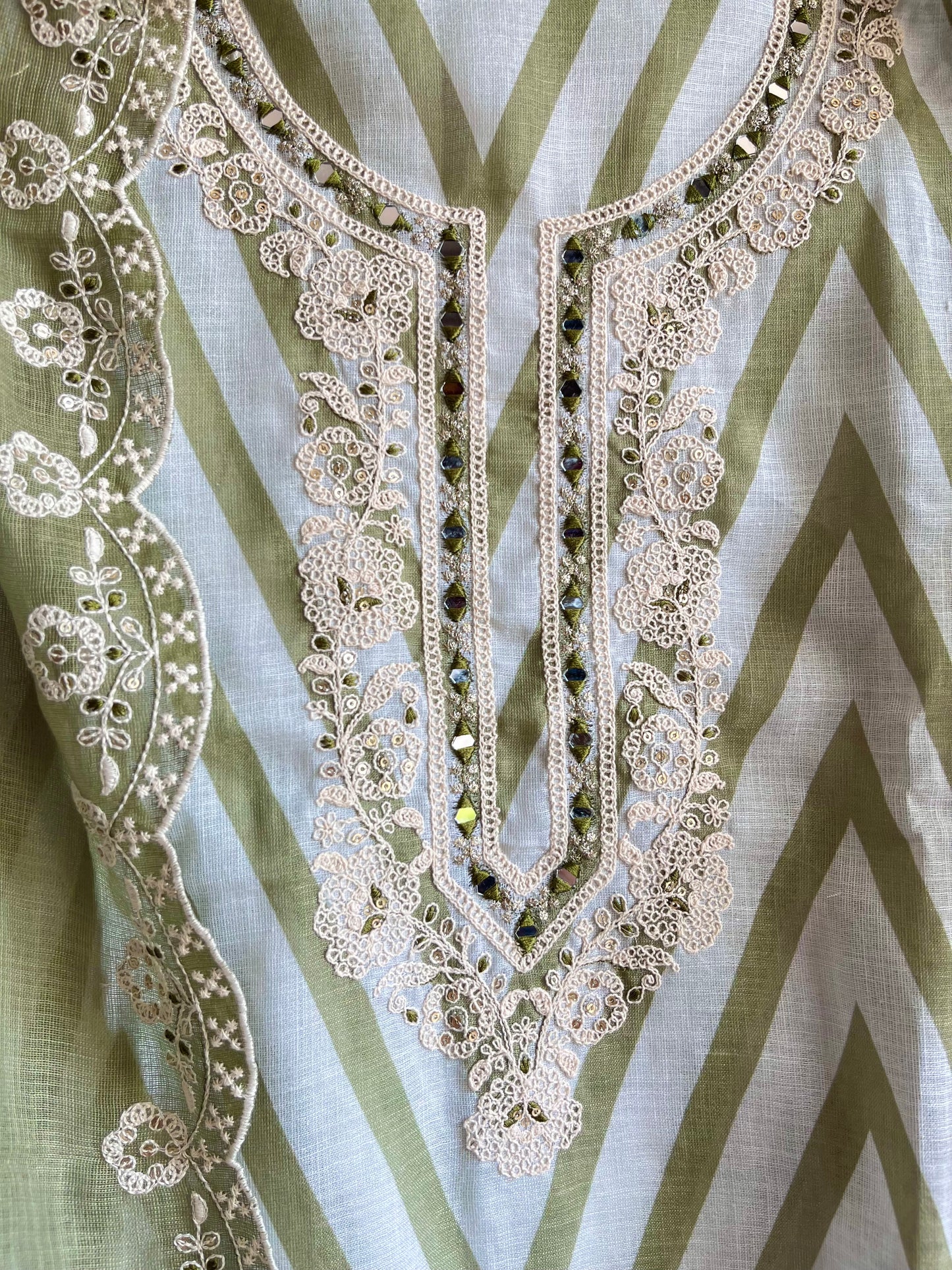 Aari work premium linen suits