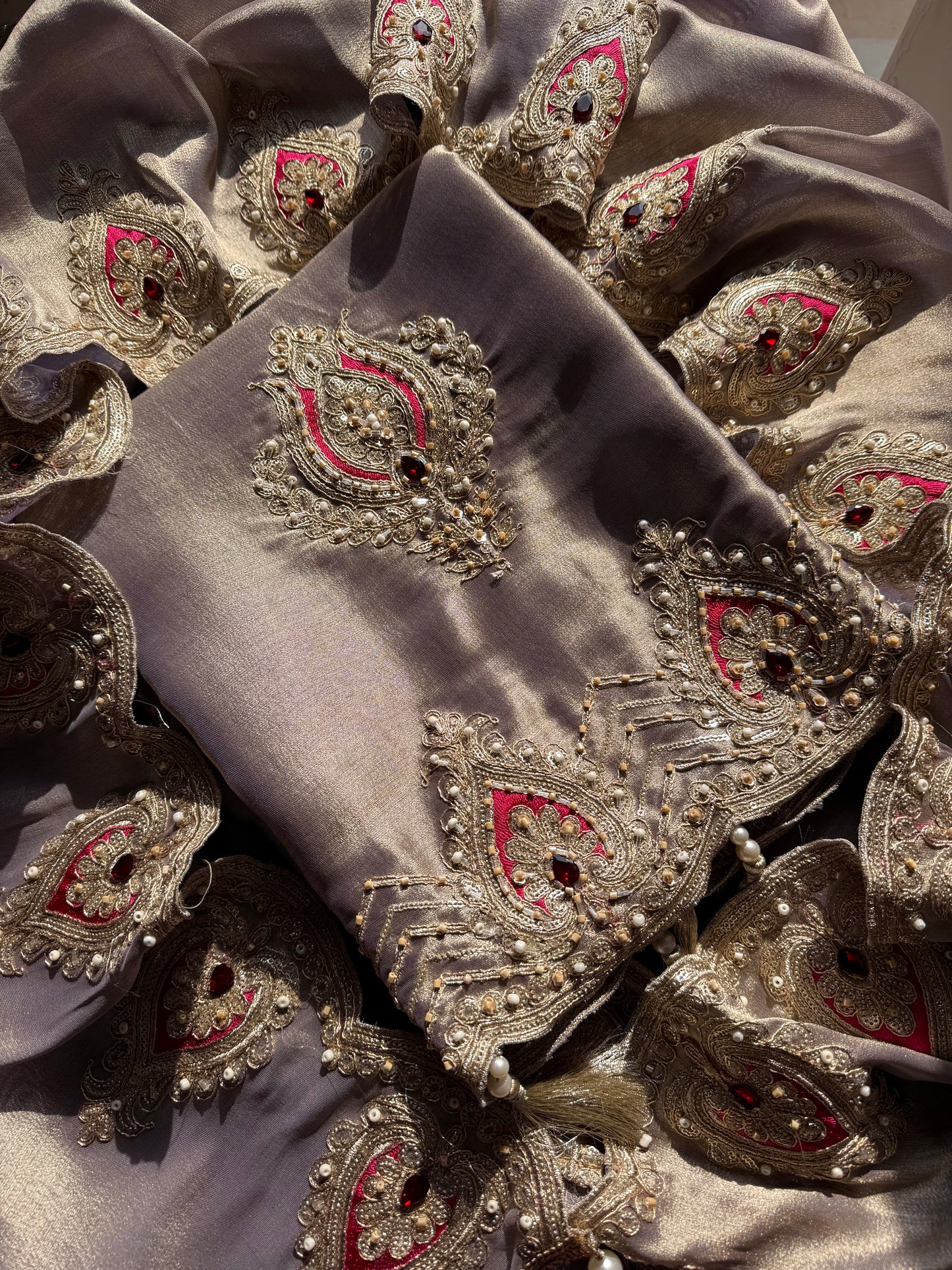 Luxurious bejewelled suit