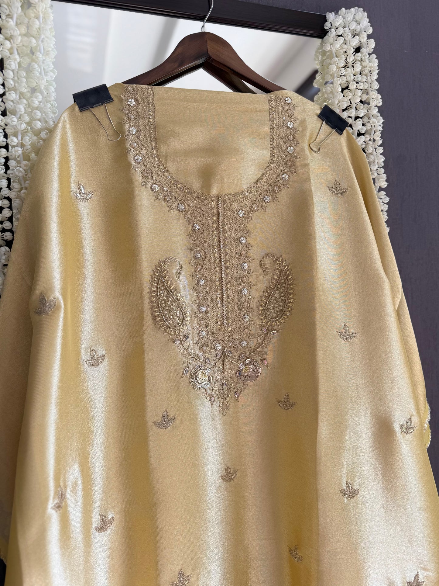 Luxurious Tissue silk aari work suit