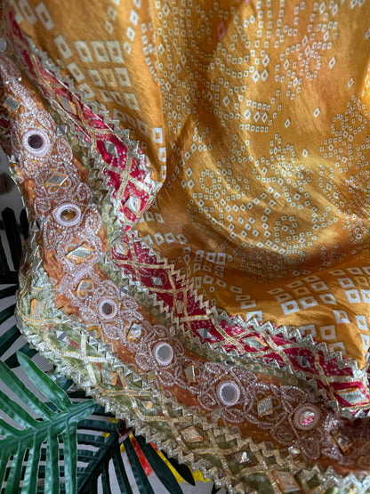 Luxurious bandhani ombré gotapatti suits