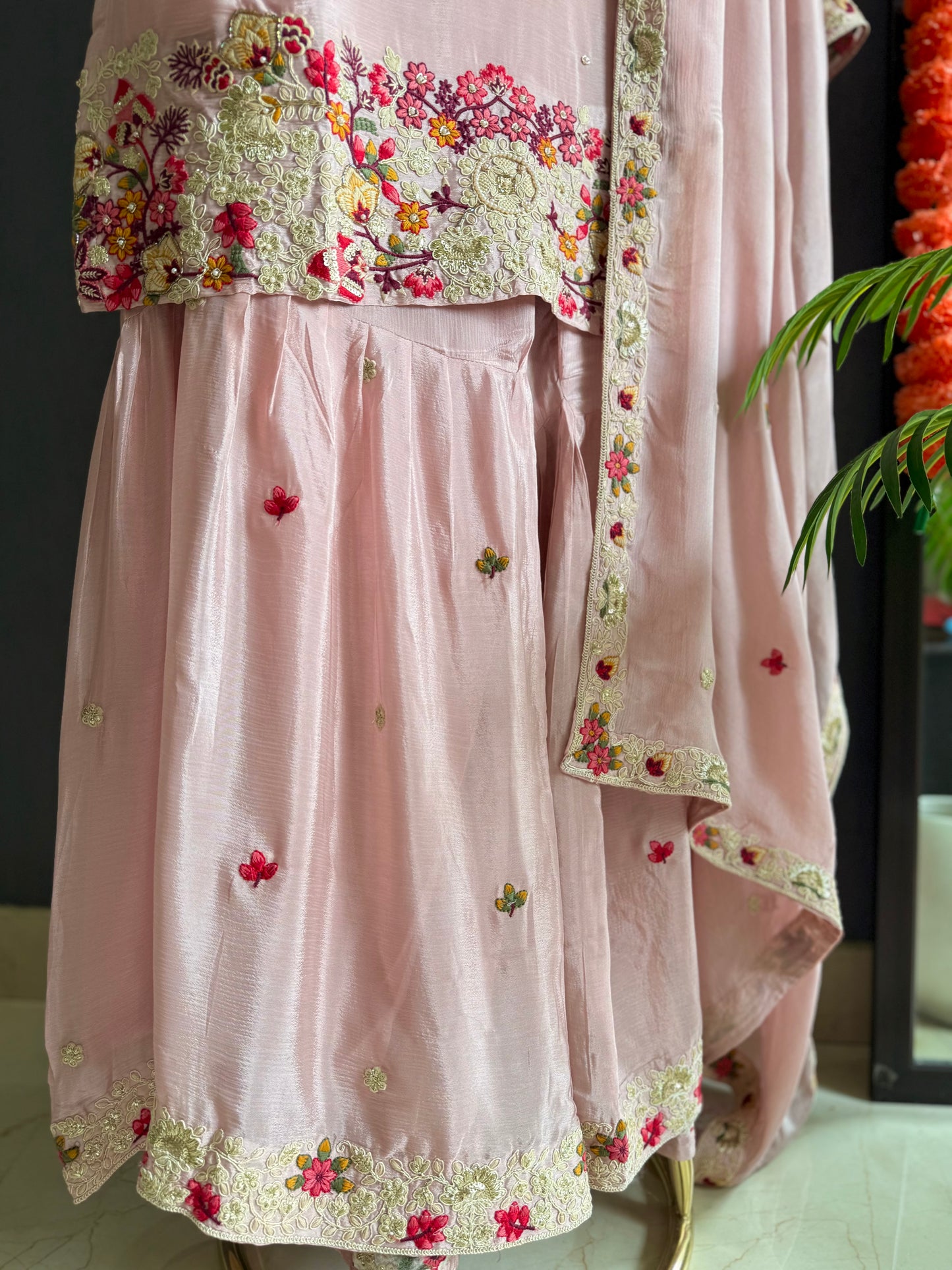 Luxurious handwork sharara set