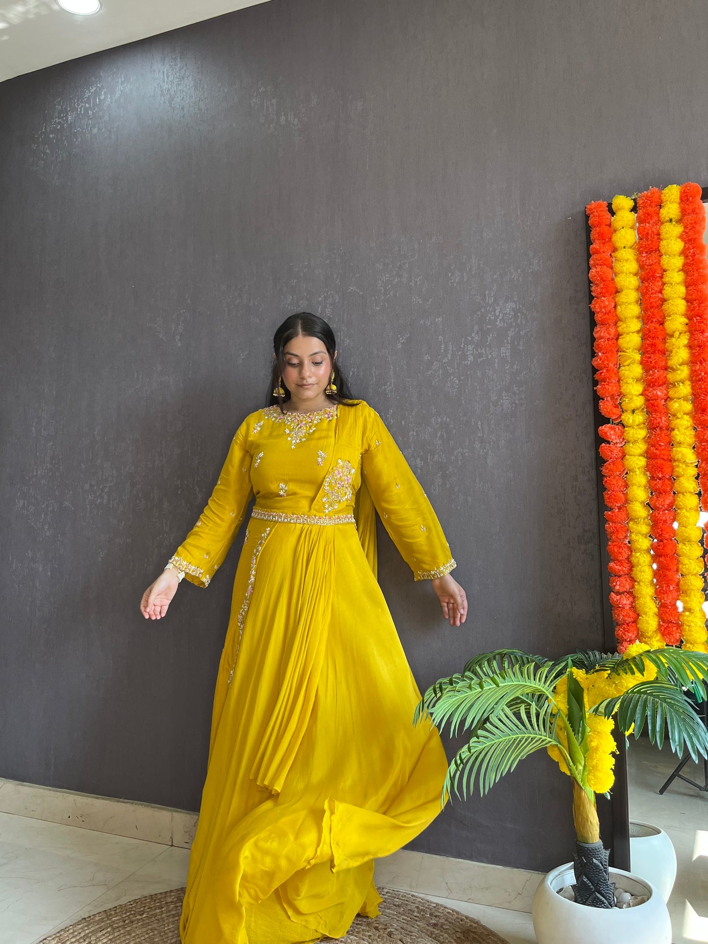 Indo western Drape dress