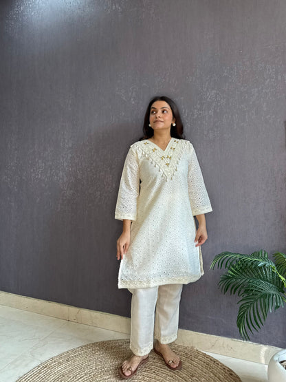 Schiffili mirror cotton Coord set