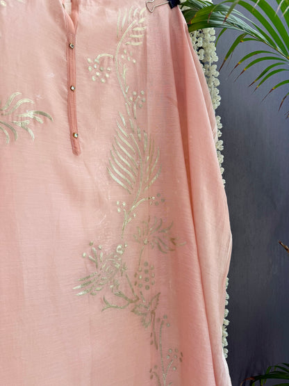 Luxurious Mul chanderi gota appliqué work suit