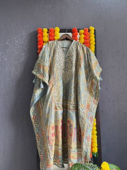 Gotapatti Tissue silk kaftan set