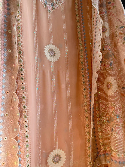 Lucknowi chikankari handwork suit