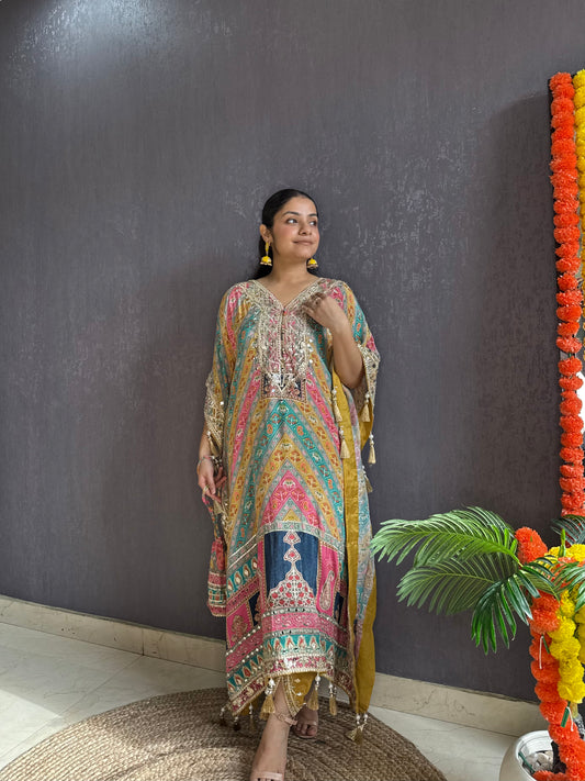 Luxurious patola kaftan set