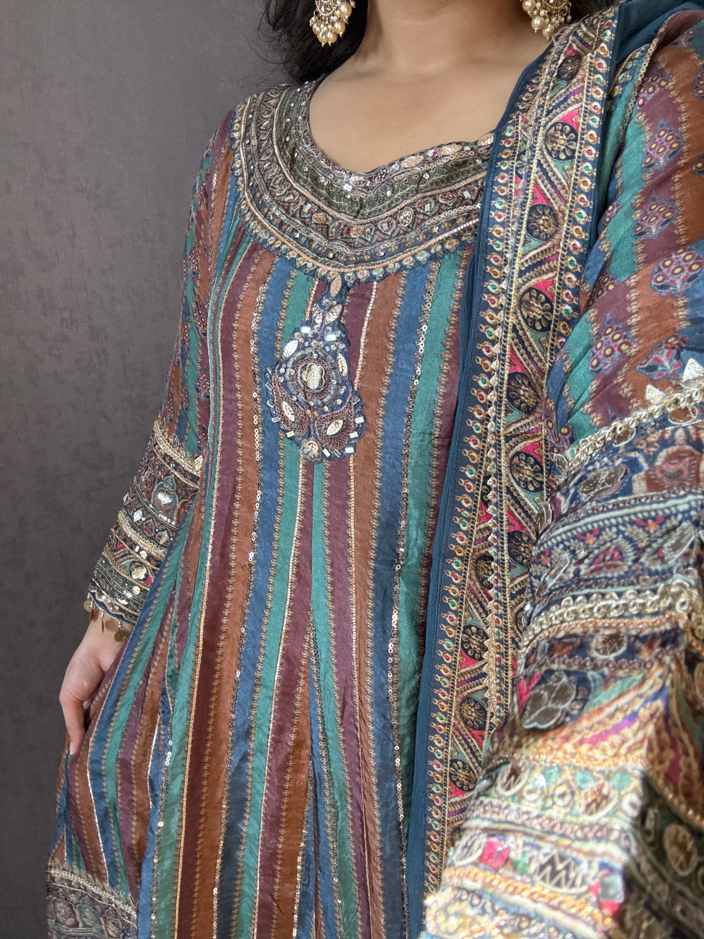Pakistani gotapatti kalidaar Anarkali set