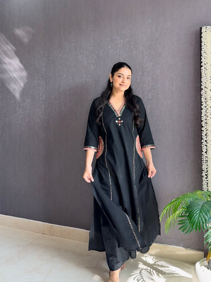 Pure cotton ajrakh A line suit set