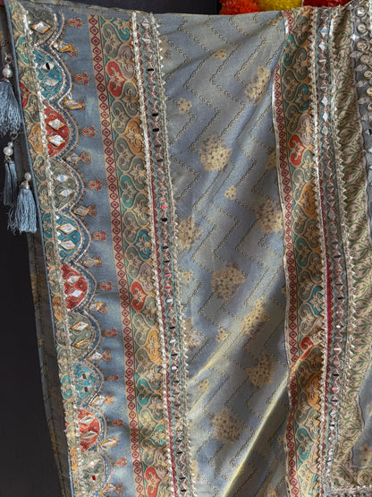 Gotapatti Tissue silk kaftan set