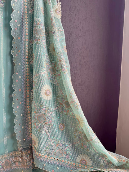 Lucknowi chikankari handwork suit