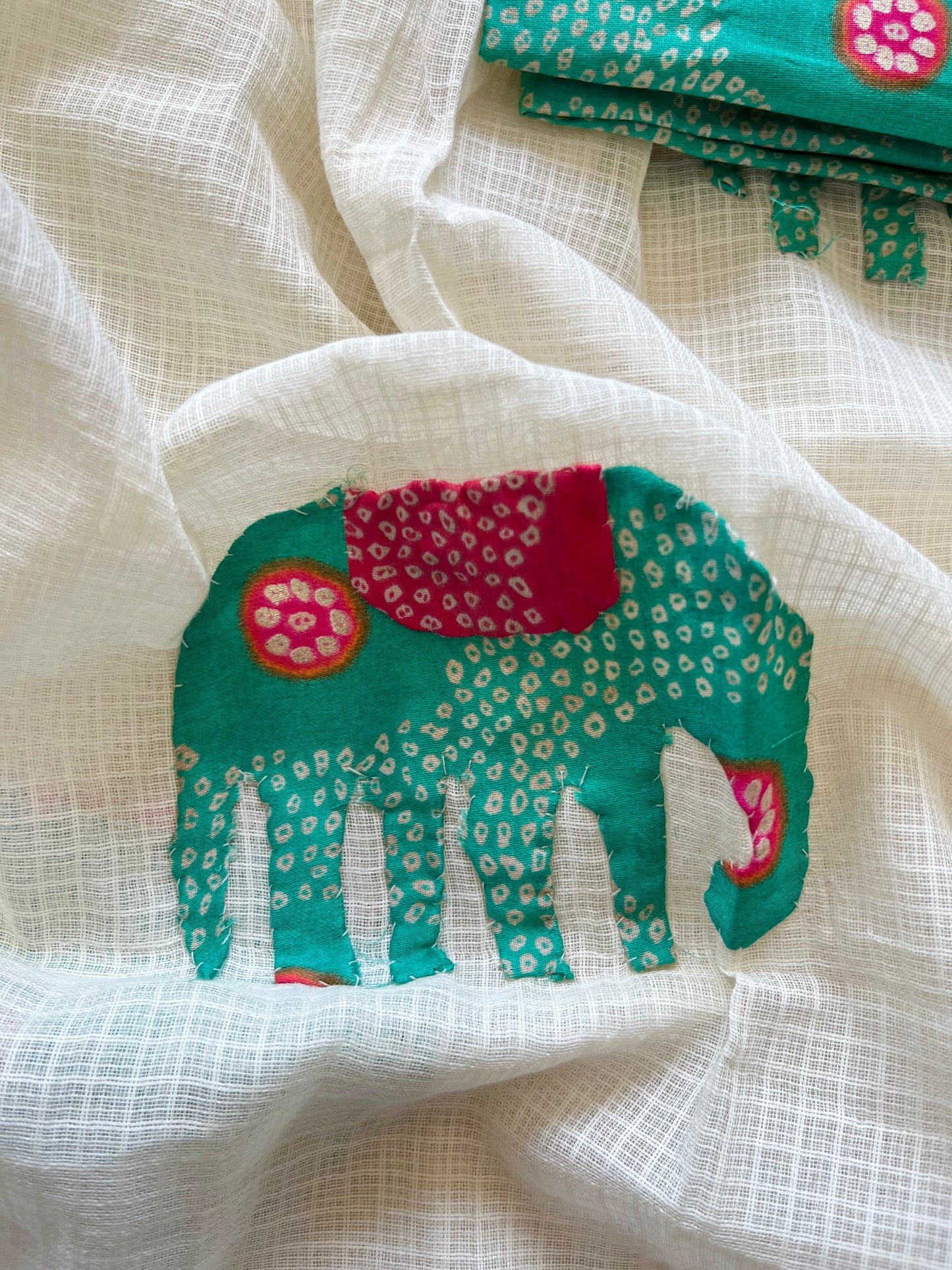 Bandhani Appliqué unstitched suits