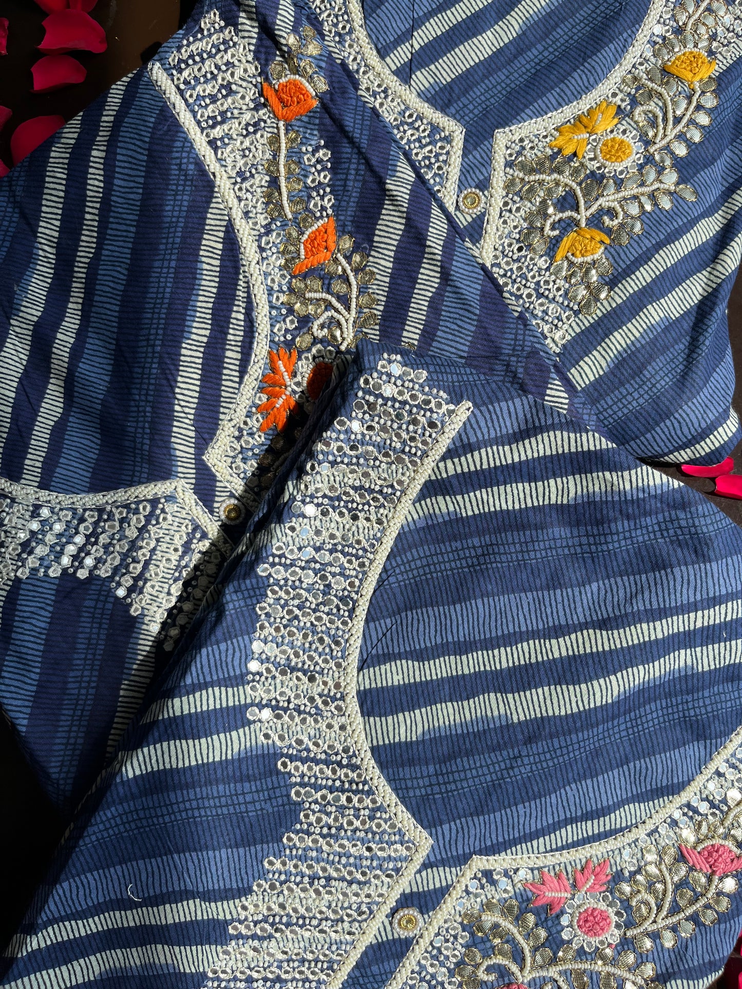 Mulmul cotton handwork suits