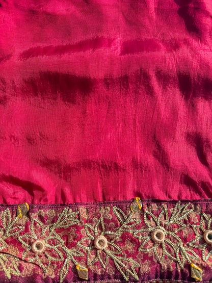 Luxurious Bhandej ombré gotapatti suits