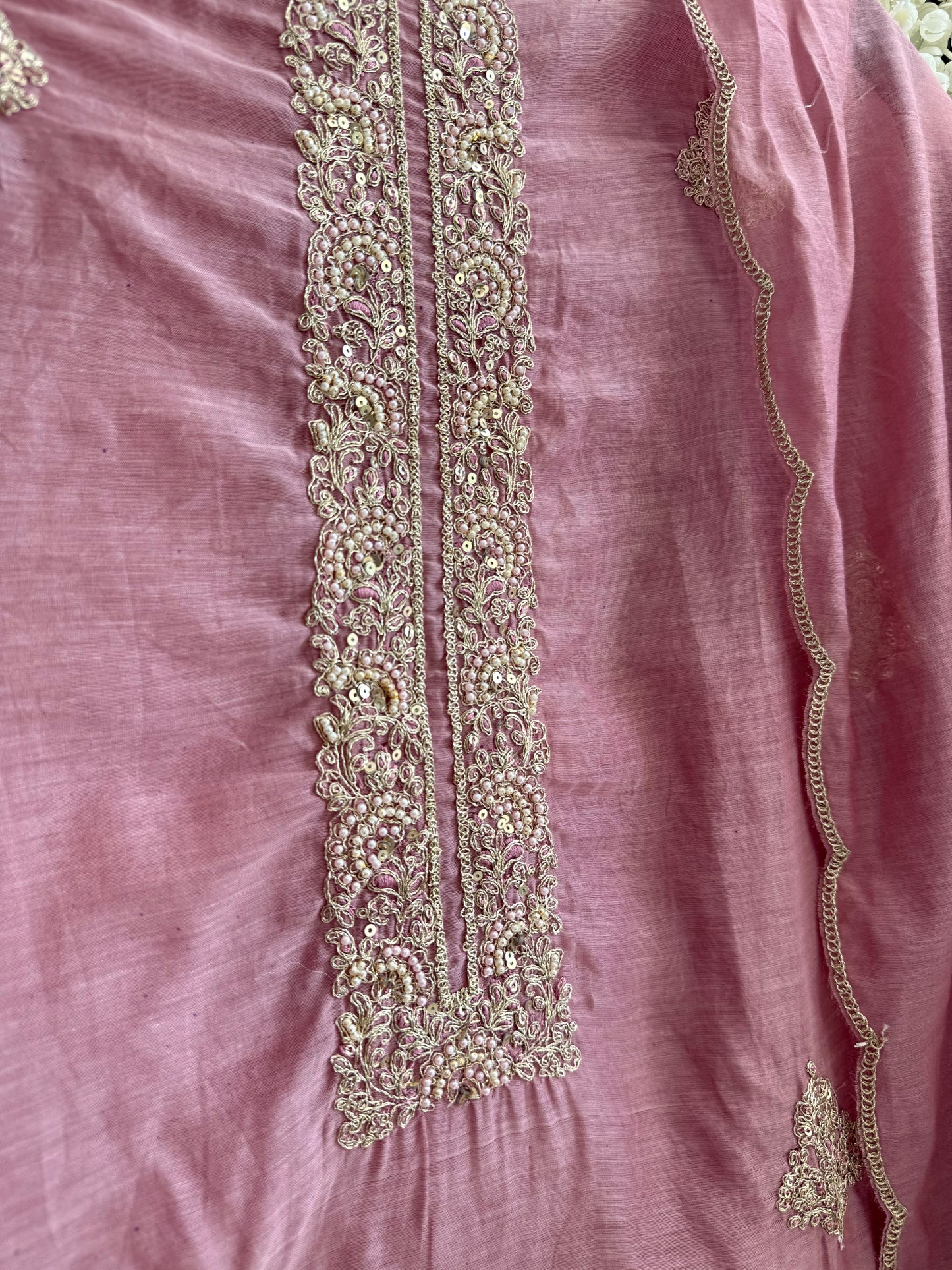 Premium chanderi dori work suit