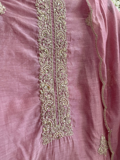 Premium chanderi dori work suit