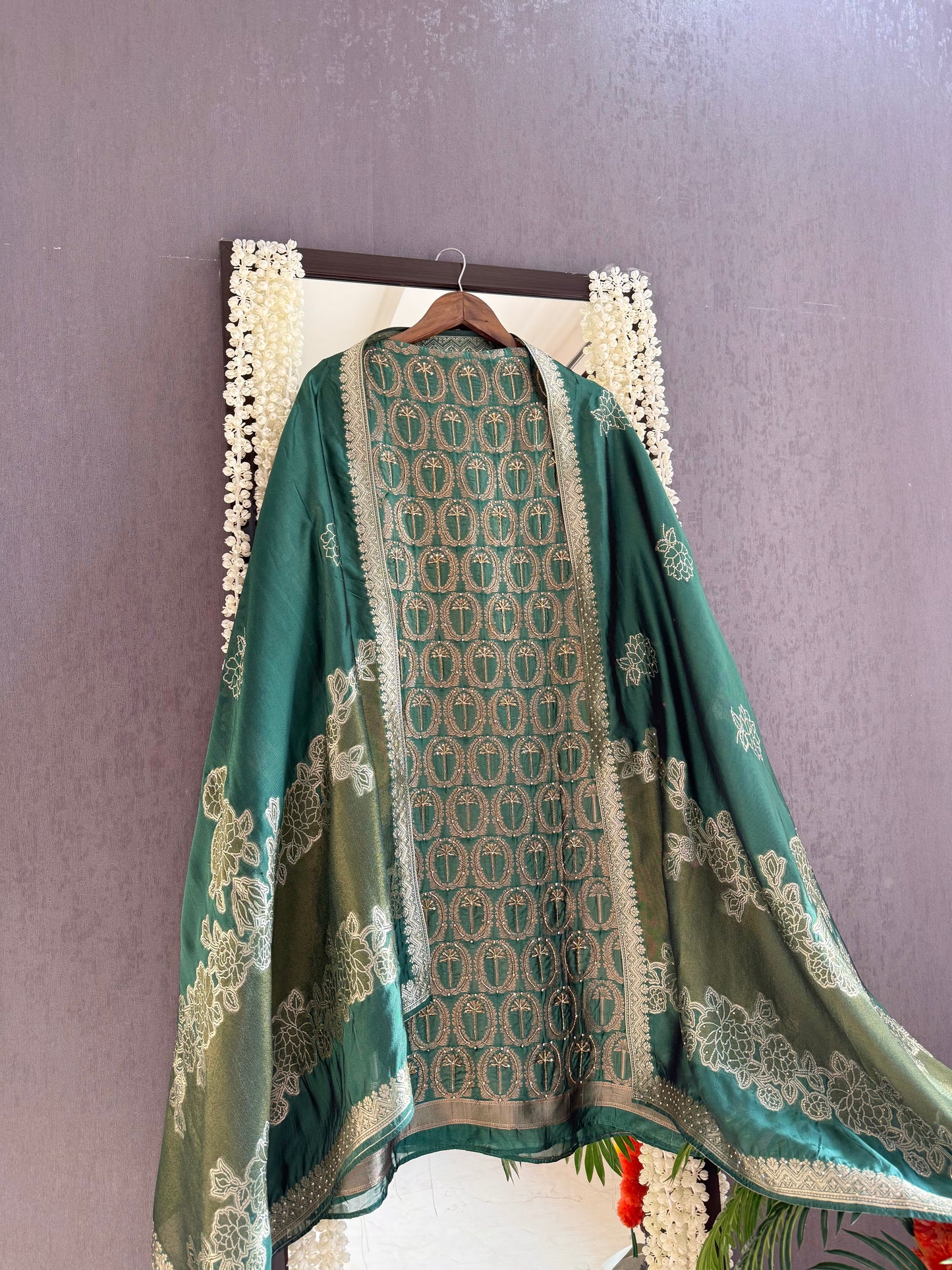 Brocade Benarsi silk suit
