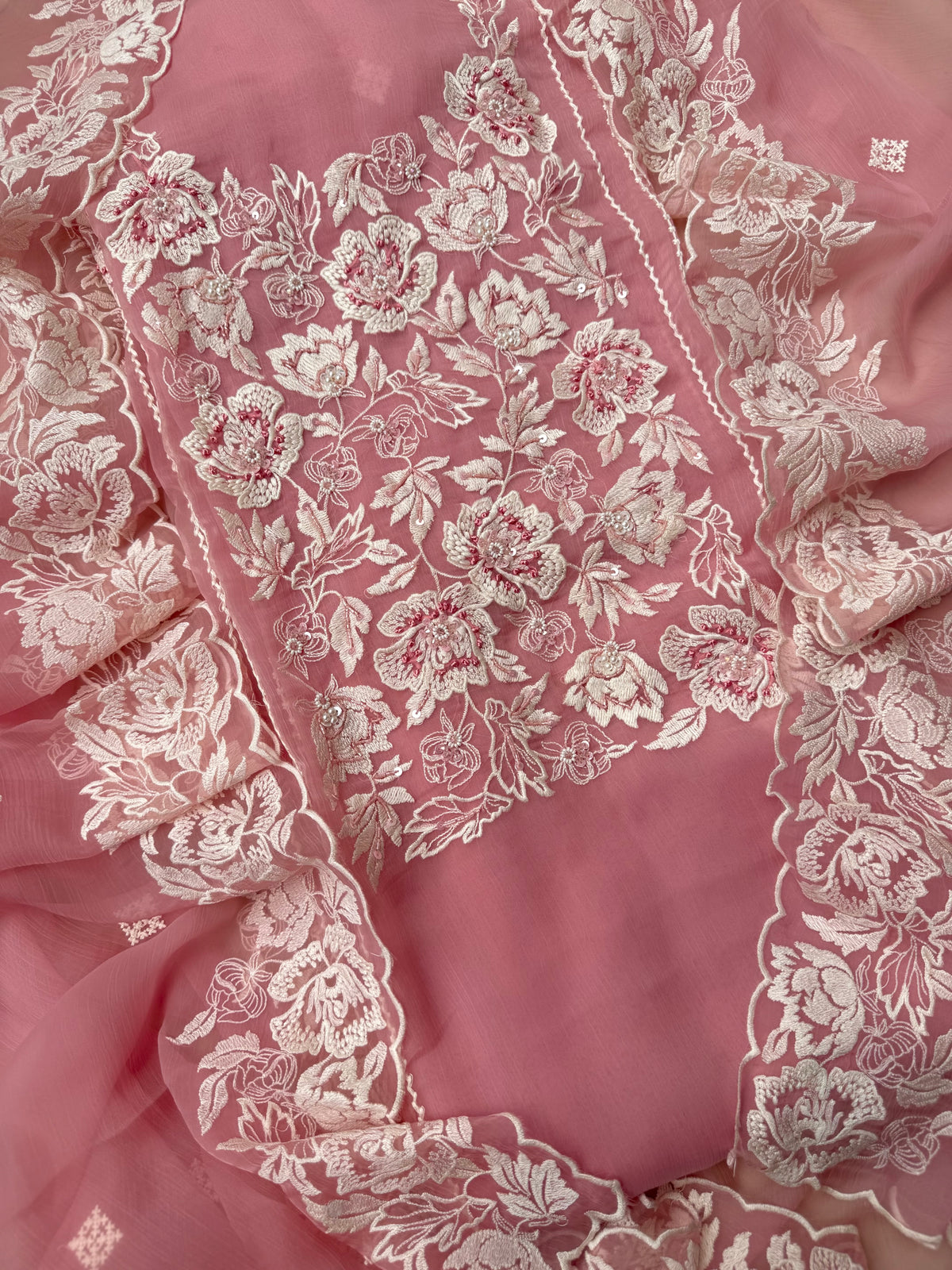 Parsi work florals Handwork suit