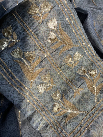 Marori aari work jacquard suit