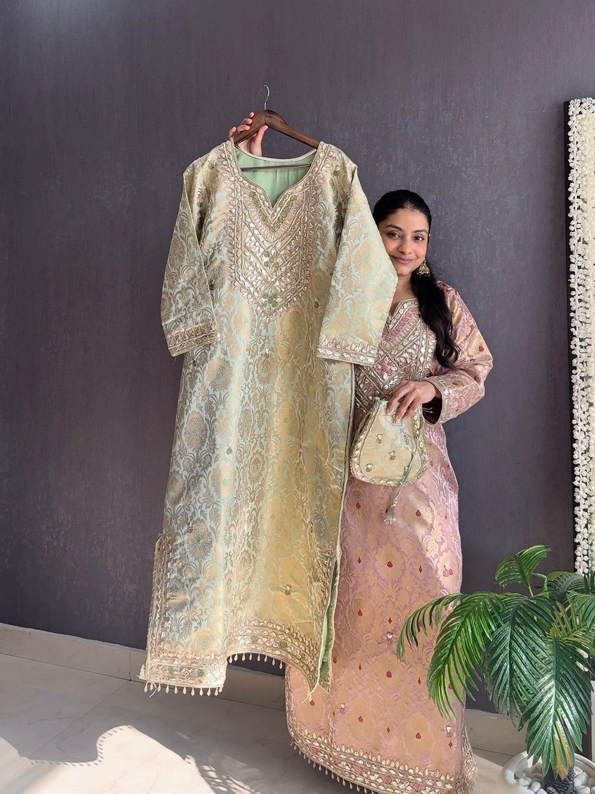 Luxurious gotapatti brocade dress