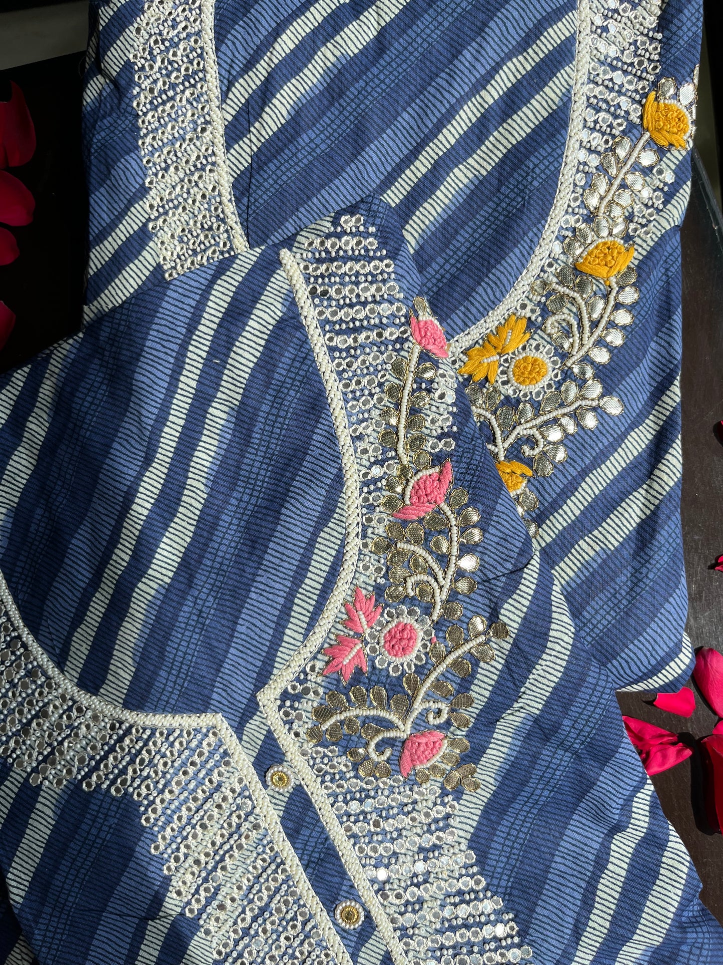 Mulmul cotton handwork suits