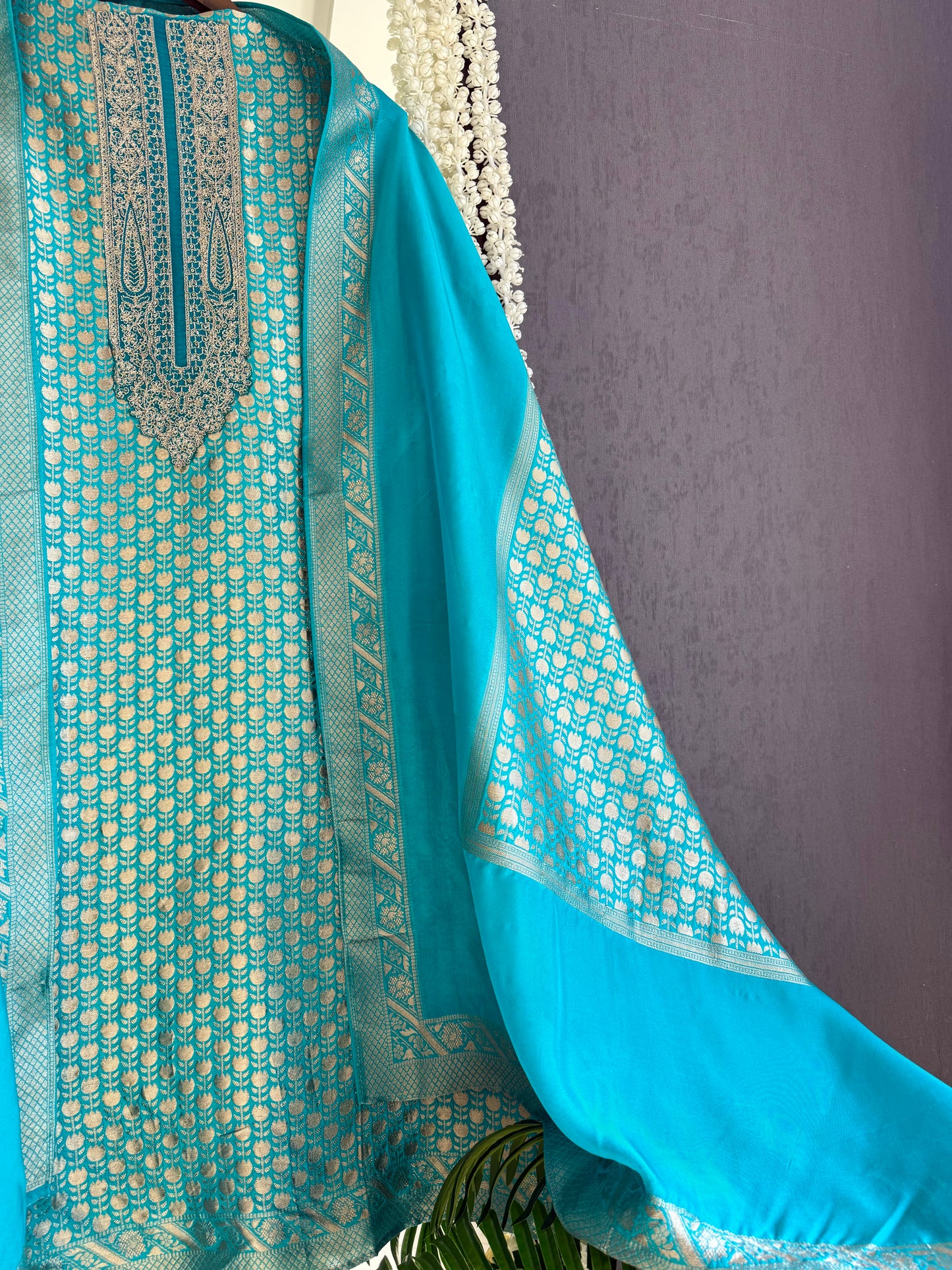 Brocade Benarsi silk suit