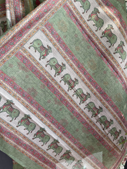 Chanderi pichwai suit