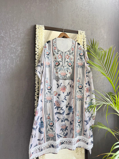 Luxurious Mul chanderi sanaganeri suit