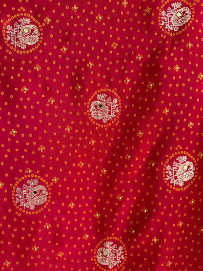 Banarsi bandhani silk suit