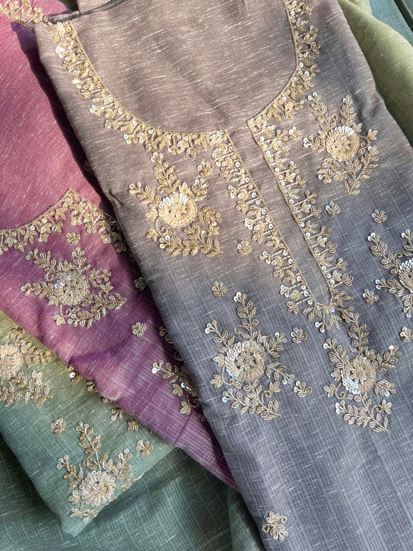 Benarsi kota handwork suit