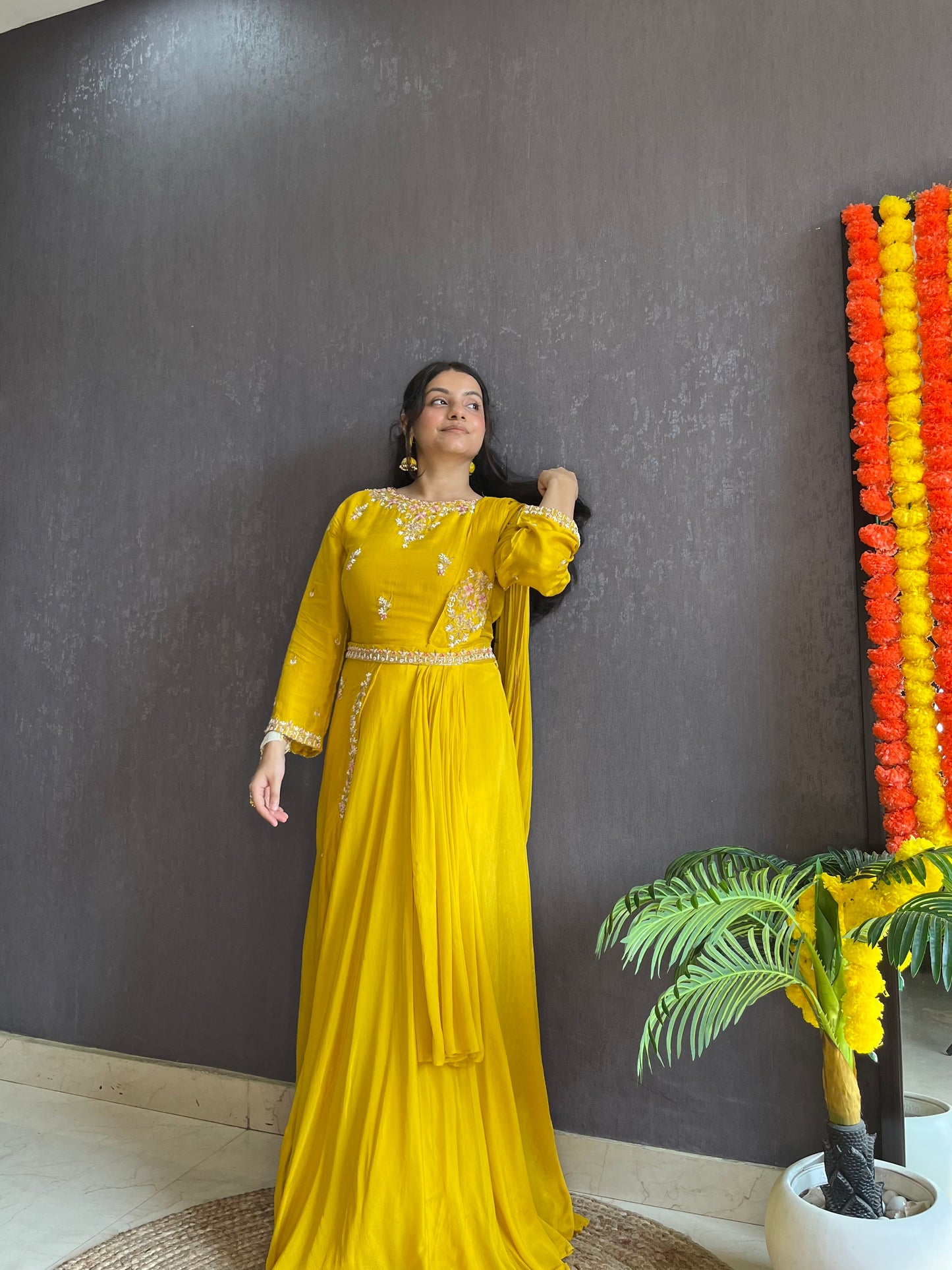 Indo western Drape dress