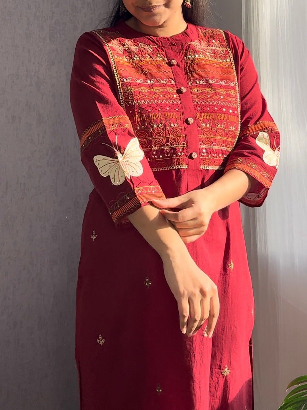 Cotton butterfly suit set