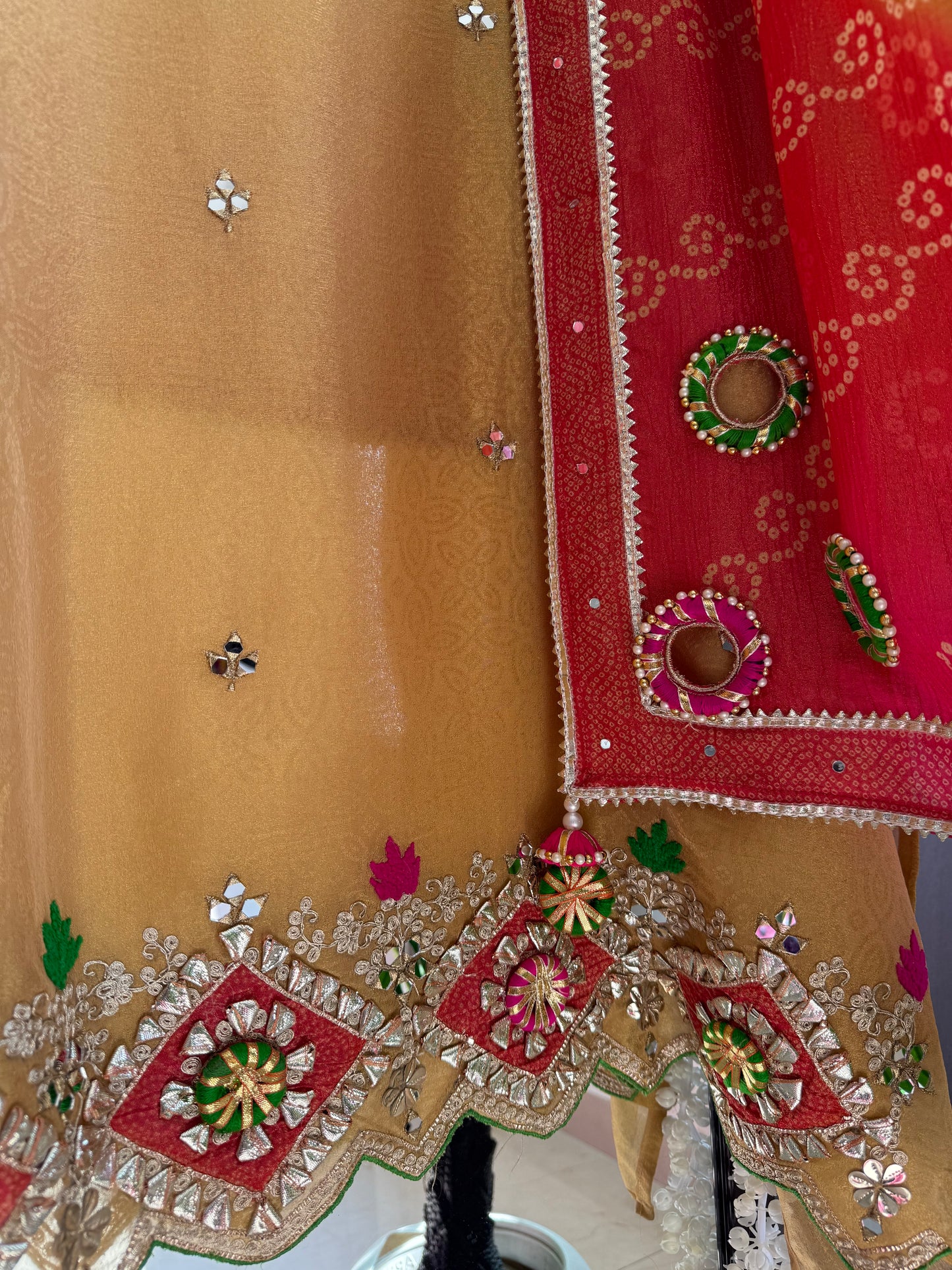 Luxurious Gotapatti Bangles suit